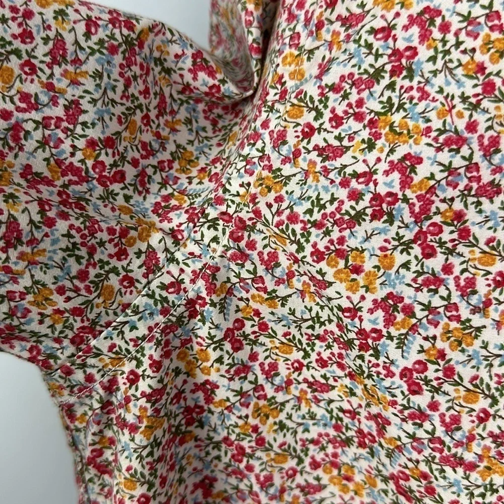 J. Crew Men Ditzy Floral Print Long Sleeve Button Down Lg Shirt Slim Flex Washed